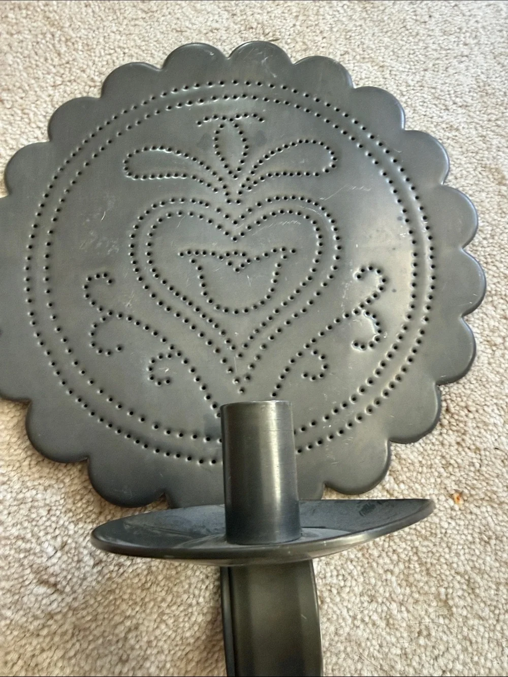 Country style Amish made candle holder
